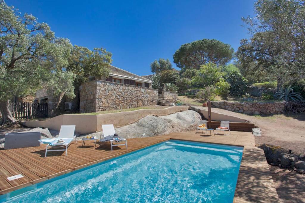 Villa Bodri, Maison En Pierre Avec Vue Mer Et Piscine Chauffee LʼÎle-Rousse Kültér fotó