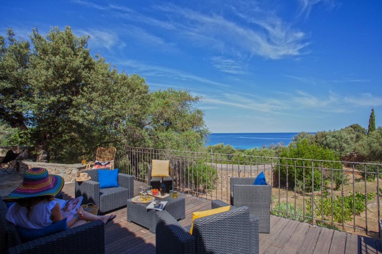 Villa Bodri, Maison En Pierre Avec Vue Mer Et Piscine Chauffee LʼÎle-Rousse Kültér fotó
