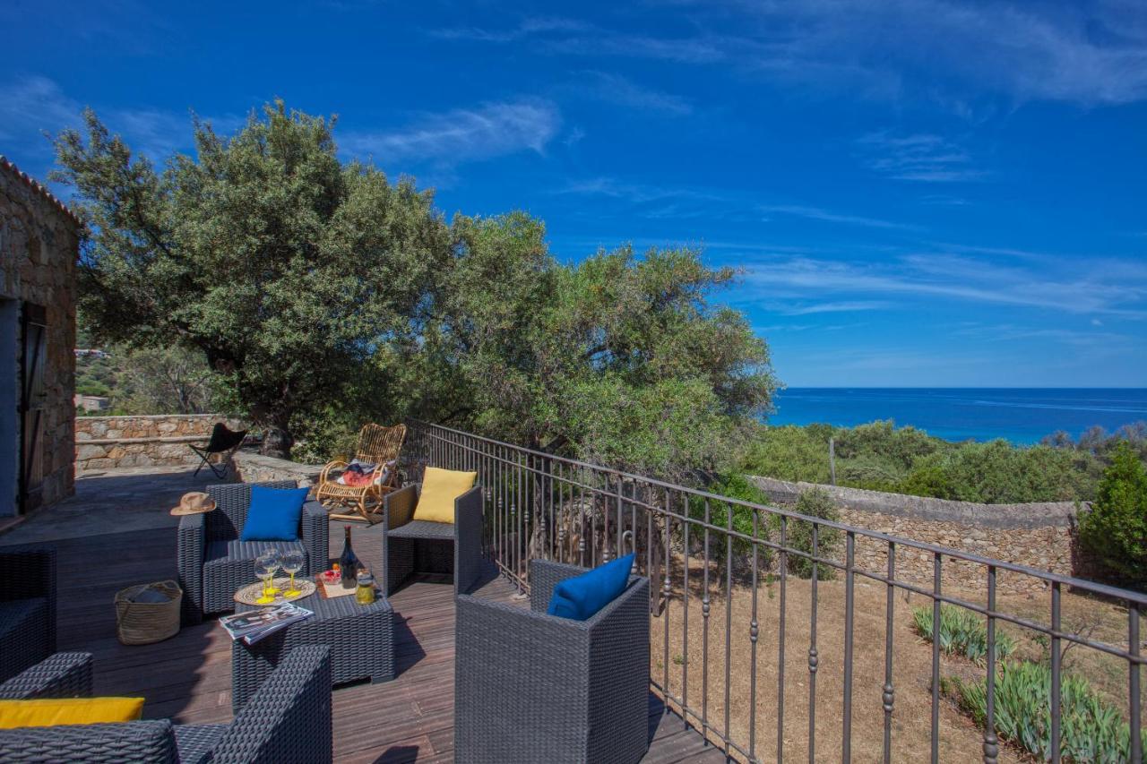 Villa Bodri, Maison En Pierre Avec Vue Mer Et Piscine Chauffee LʼÎle-Rousse Kültér fotó