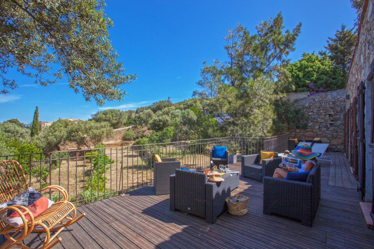 Villa Bodri, Maison En Pierre Avec Vue Mer Et Piscine Chauffee LʼÎle-Rousse Kültér fotó
