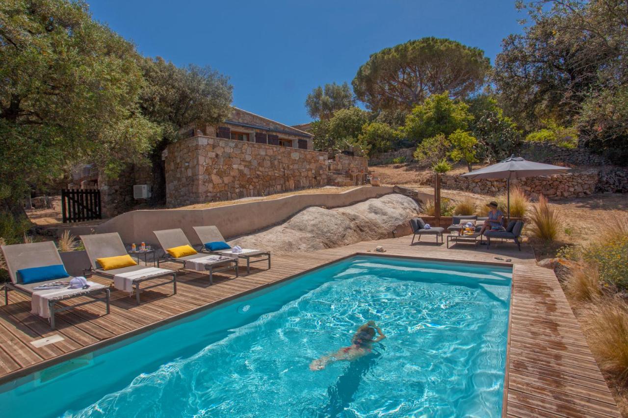 Villa Bodri, Maison En Pierre Avec Vue Mer Et Piscine Chauffee LʼÎle-Rousse Kültér fotó
