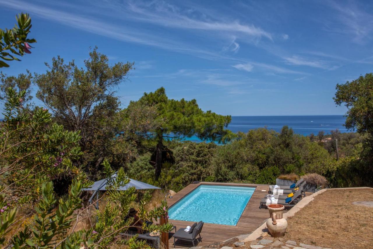 Villa Bodri, Maison En Pierre Avec Vue Mer Et Piscine Chauffee LʼÎle-Rousse Kültér fotó